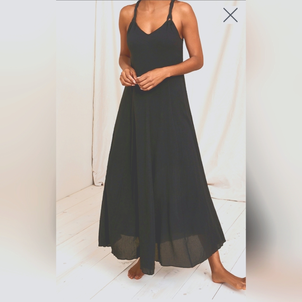 Garnet Hill Deep BLUE Maxi Dress